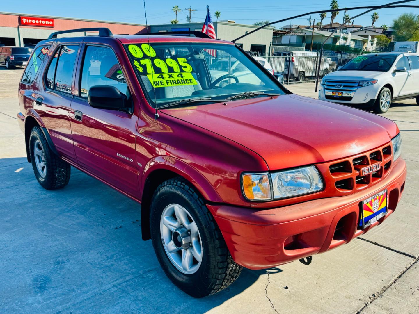 2000 Red Isuzu Rodeo LS , located at 2190 Hwy 95, Bullhead City, AZ, 86442, (928) 704-0060, 0.000000, 0.000000 - 2000 Isuzu rodeo LS. Automatic 4 wheel drive . Only 114k original miles v6. Brand new tires . Lots of upgrades . We finance - Photo#0